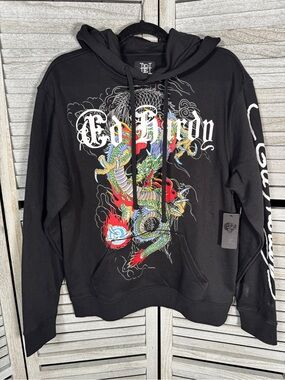 NWT Ed Hardy Dragon Hoodie Y2K Streetwear Sz M